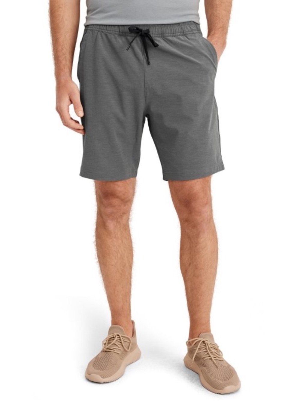Jockey Men's Gray Athletic Drawstring Shorts